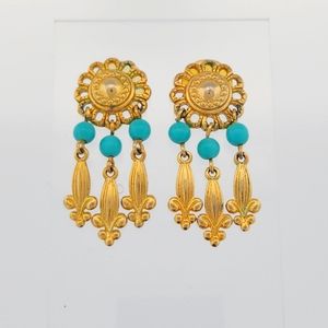 Vintage 70s Persian Goldtone Earrings